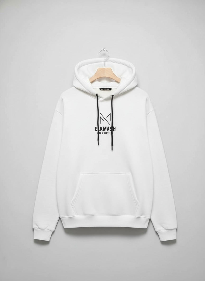 هودى شبابى قطن100% اللون ابيض